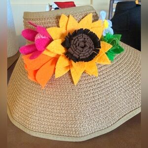 Wrap Sun Visor Hand Crafted Petal by Petal then arranged to beautiful flowers.